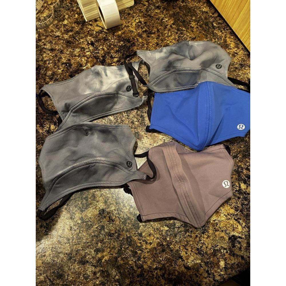 Lululemon Face Masks Bundle Lot (5) Face Covering Travel Office